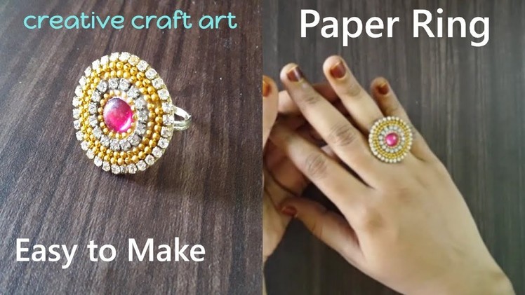 Tutorial #21 Quilled Paper Finger Ring | Homemade Ring | creative craft art
