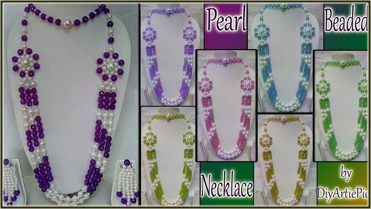 #112 How to Make Pearl  Beaded Necklace (Unique) || Diy || Jewellery Making