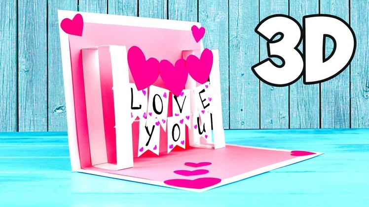 3D Postcard from paper | St. Valentine's Day