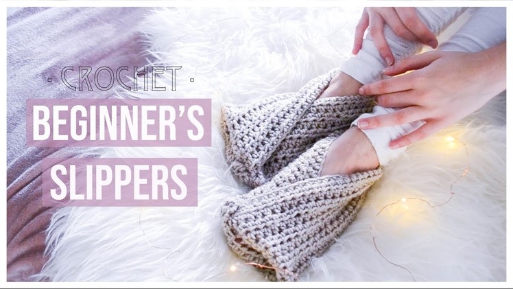 Beginner's Crochet Slippers | MissCraftNerd
