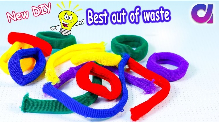 Best out of waste from old hair rubber bands| DIY crafts idea | Artkala 410