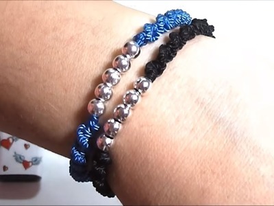 Bracelets ???? how to make bracelets with thread and beads step by step manillas pulseras diy string