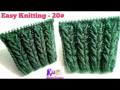Braid Knitting (बुनाई) | Beginner level Sweater Design in Hindi | Easy Knitting pattern - 20#