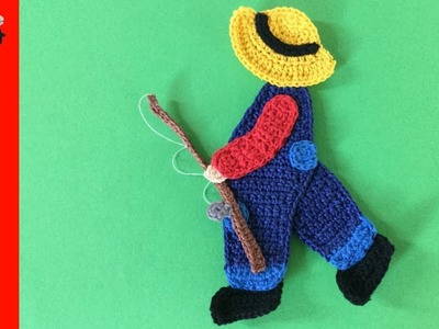 Crochet Boy with a Fishing Rod Tutorial