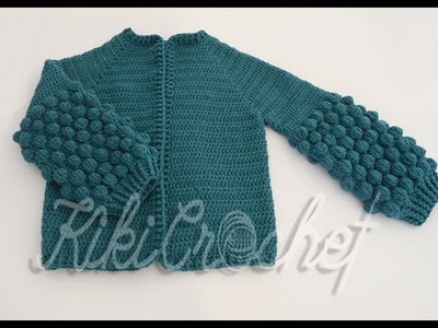 Crochet Cardigan with Bobble Sleeves (pt 1.2)