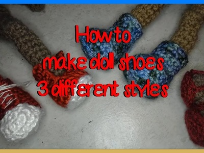 Crochet Doll Shoes Tutorial Part 1