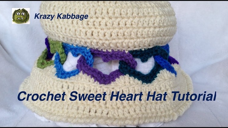 Crochet Interlocked Hearts Hat Tutorial