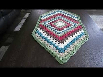 Crochet table runner, step-by-step