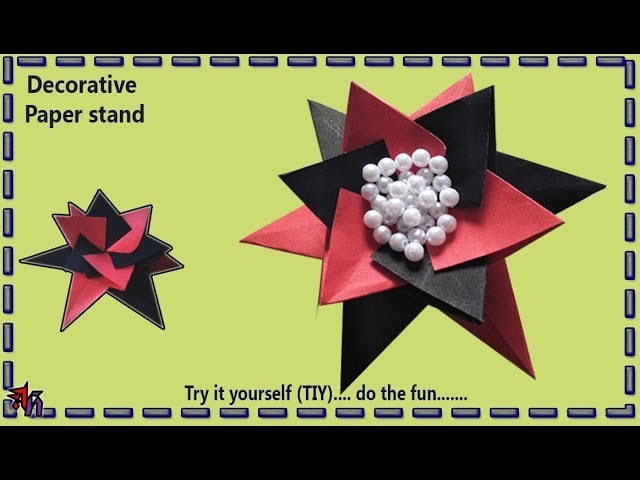 Decorative paper stand by Art House | How to make origami paper stand DIY