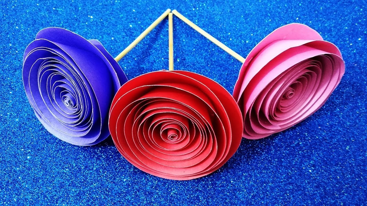 Diy Easy Rolled Paper Roses For Mothers Day Birthday T Wedding Flowers Or Valentines Day