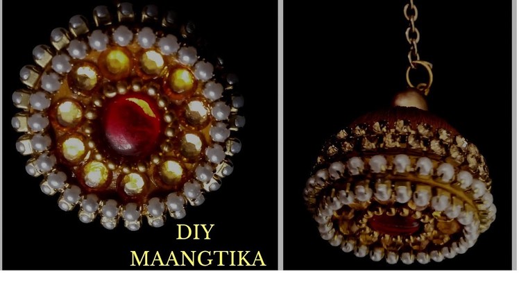 (DIY) How to make a Maang tikka at home- Rajasthani Borla | 2018| Silk thread jewellery tutorial