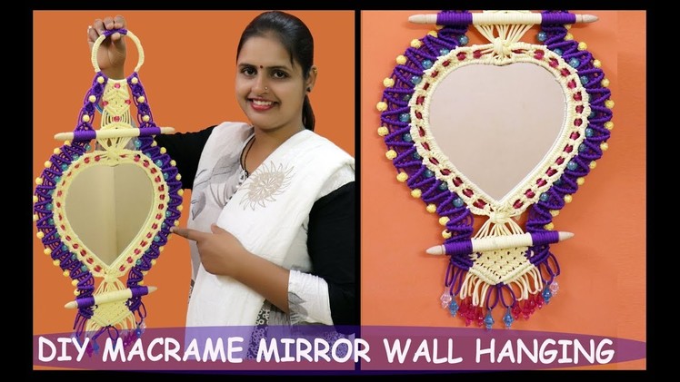 DIY Macrame Mirror Wall Hanging | Valentine Special