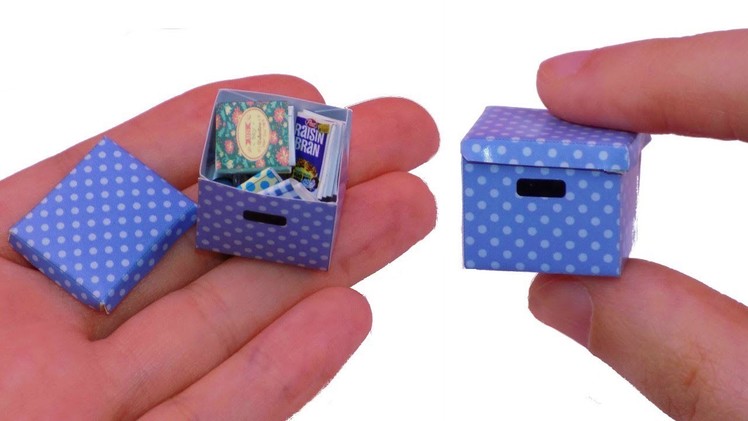 DIY Miniature Dollhouse Storage Box - How to Make Miniature Dollhouse Things