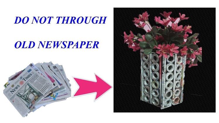 DIY | Multipurpose organizer | How To Make A Newspaper Flower Vase |  Art With Neha 116