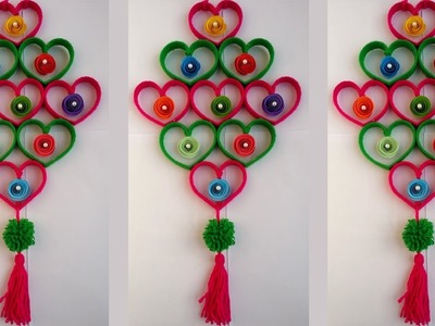 DIY: Plastic Bottle Wall Hanging!!! How to Make Beautiful Wall Hanging With Plastic Bottle & Woolen