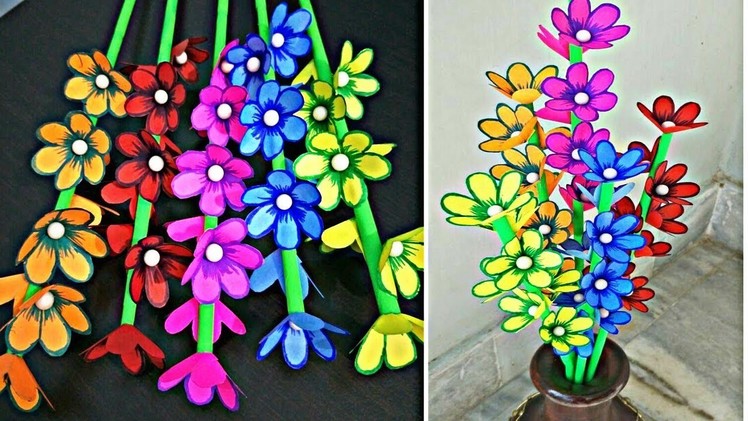 DIY Room Decoration Idea-How to Make Decorative Flower Sticks