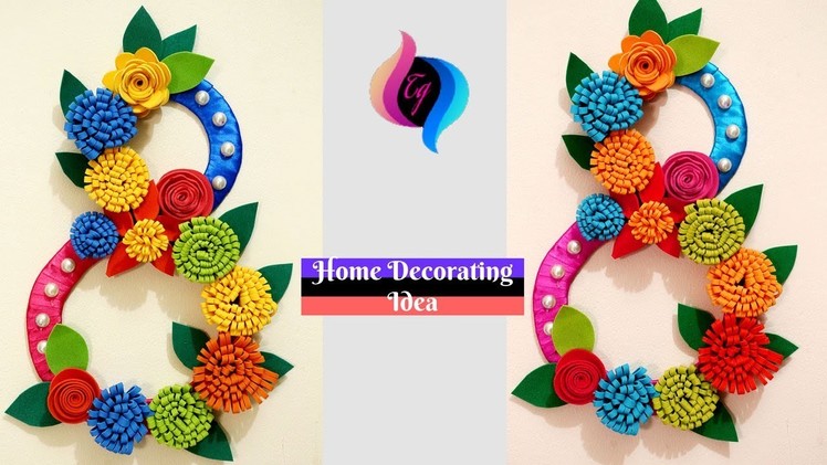 DIY - Wall decor idea with paper and cardboard - Make Paper wall hanging very easy and simple
