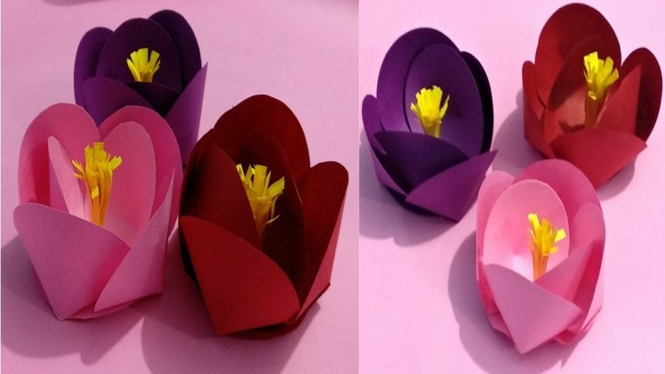 Easy Paper Flower.DIY paper craft.flower for wall backdrop decoration