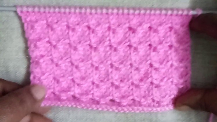 Easy Single Color Knitting Pattern No.114|Hindi