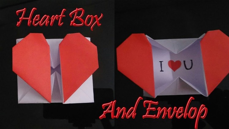 Heart box and envelop with message a4 colour paper