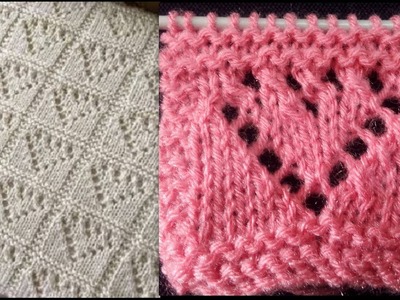 Heart- Shape Jali Knitting Pattern for Sweater & Cardigan # 98