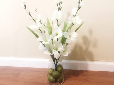 How to Create a Floral Arrangement Using Faux Flowers From The Dollar Tree|| Fresh Home Decor ||
