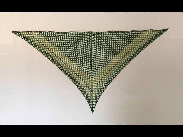 How to Crochet a Triangle Shawl Pattern #641│by ThePatternFamily