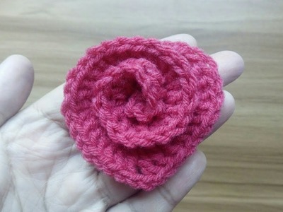 How to Crochet Spiral Rosy Heart | Single Colored Rose | Rose Crochet | Tutorial