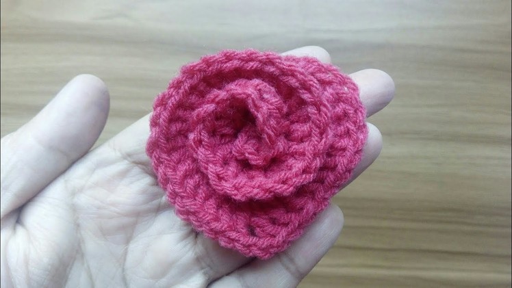 How to Crochet Spiral Rosy Heart | Single Colored Rose | Rose Crochet | Tutorial
