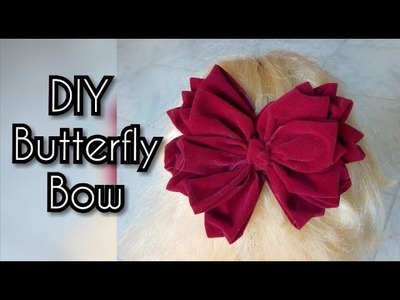 How to Make a Butterfly Hair Bow - velvet bows