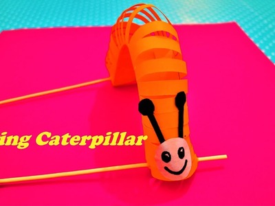 How to make a caterpillar that moves- Easy craft for kids