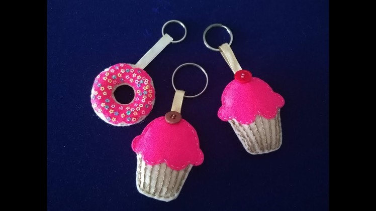 How to make a | Cupcakes | Key Ring | out of | Felt