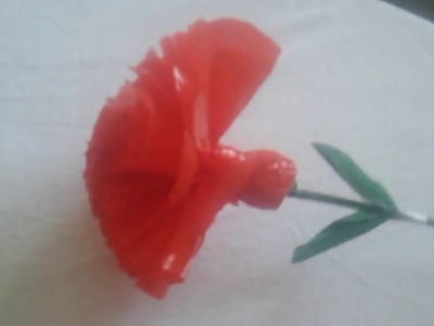 How to make a flower using plastic bag .Cvet od plasticne kese