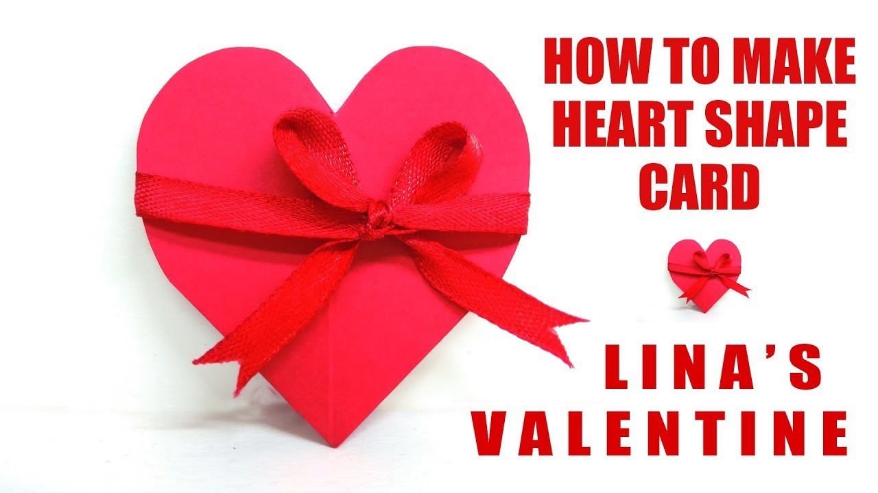 How to Make a Heart Shaped Card - valentine candy hearts -valentines day hearts - Lina's Craft Club
