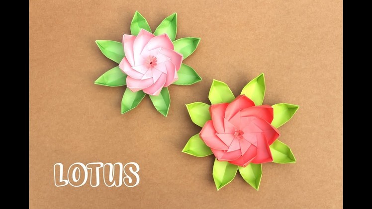 How to make a origami lotus flower