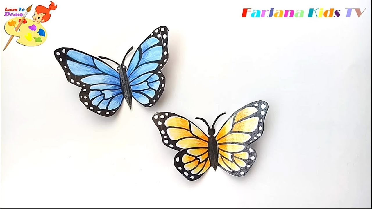 Download How To Make A Paper Butterfly 3d Butterfly Diy Crafts Paper Butterfly Very Easy