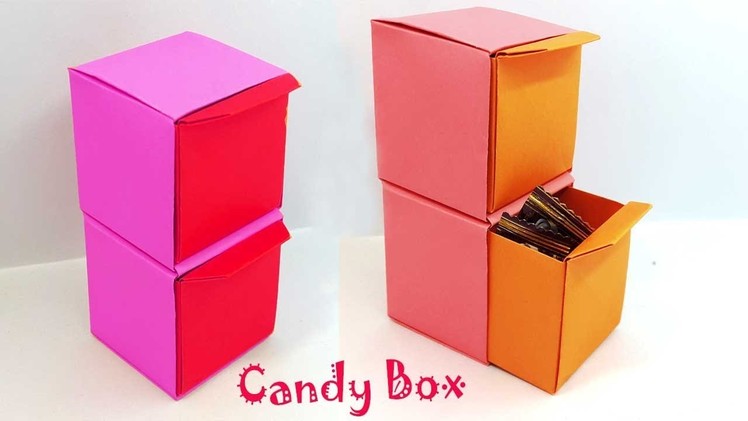 How to make a paper candy box with drawers easy tutorial for kids - Drawer out of Diy paper boxes