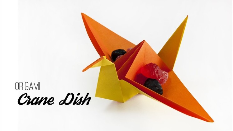 How to make a paper Crane Dish | Amazing DIY Origami | 100000 SUBS