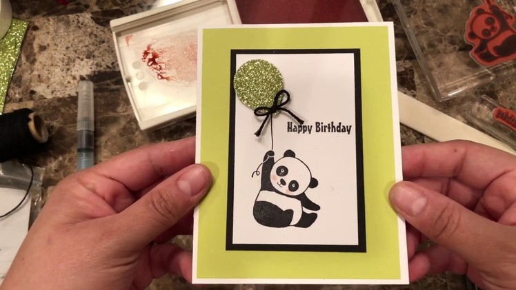 How to make a quick and easy card using Party Pandas
