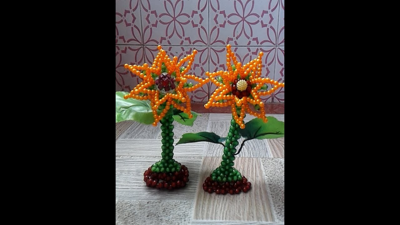 Download How to make beaded sunflower treed(part 2)পুতির সূর্যমুখী ফুল