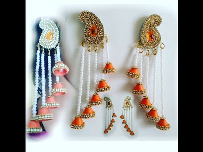 How to Make Bridal Jhumka | DIY | Party Ware Jhumka | Paper Jhumka | Earrings |