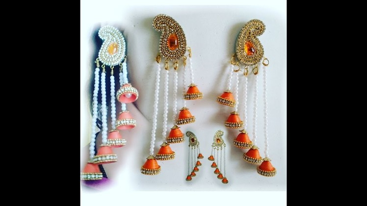 How to Make Bridal Jhumka | DIY | Party Ware Jhumka | Paper Jhumka | Earrings |
