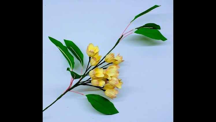 How to make Crepe Paper Flowers Enkianthus campanulatus (flower # 246)