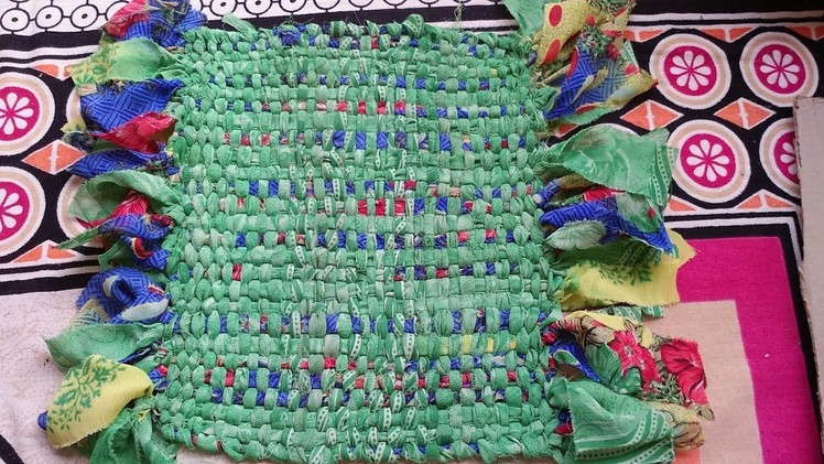 How to make door mat from old saree?