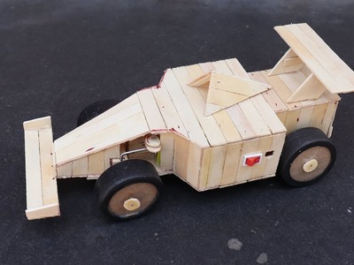 How to make F1 RC Racing Car from Popsicle Stick