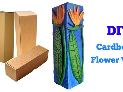 How to make flower vase from cardboard