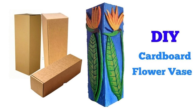 How to make flower vase from cardboard