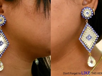 How to make Mirror Earrings | mirror earring DIY | Art with Creativity