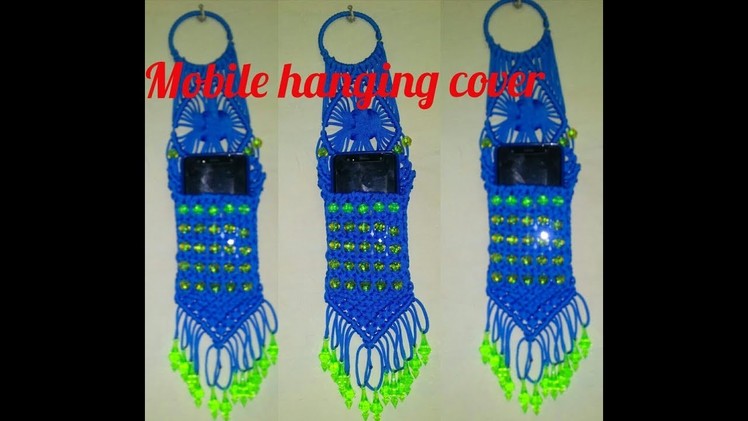 How to make .mobile hanging cover new design .at home beautiful design . Nisha bhati macrame art