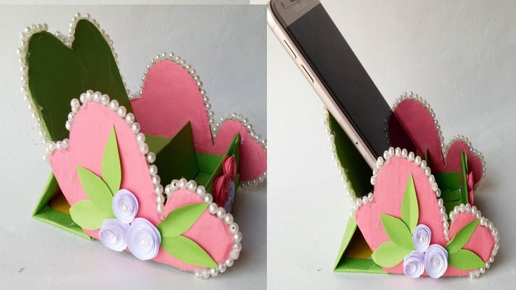 How to make origami paper mobile phone stand. Mobile & Headphone Holder.